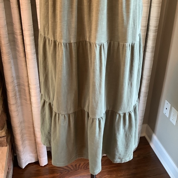Old Navy sz XLP alpine green tiered super soft halter dress - Picture 3 of 7